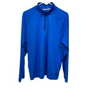 Reebok Blue Long Sleeve Quarter-Zip Pullover M